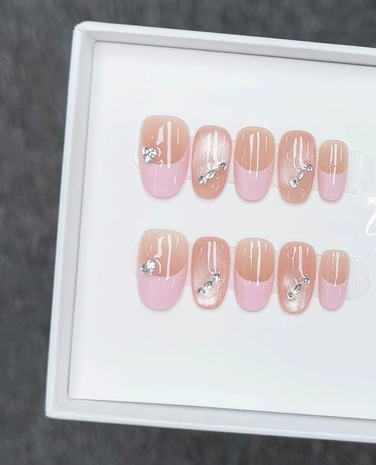 B31 Handmade French press on nails