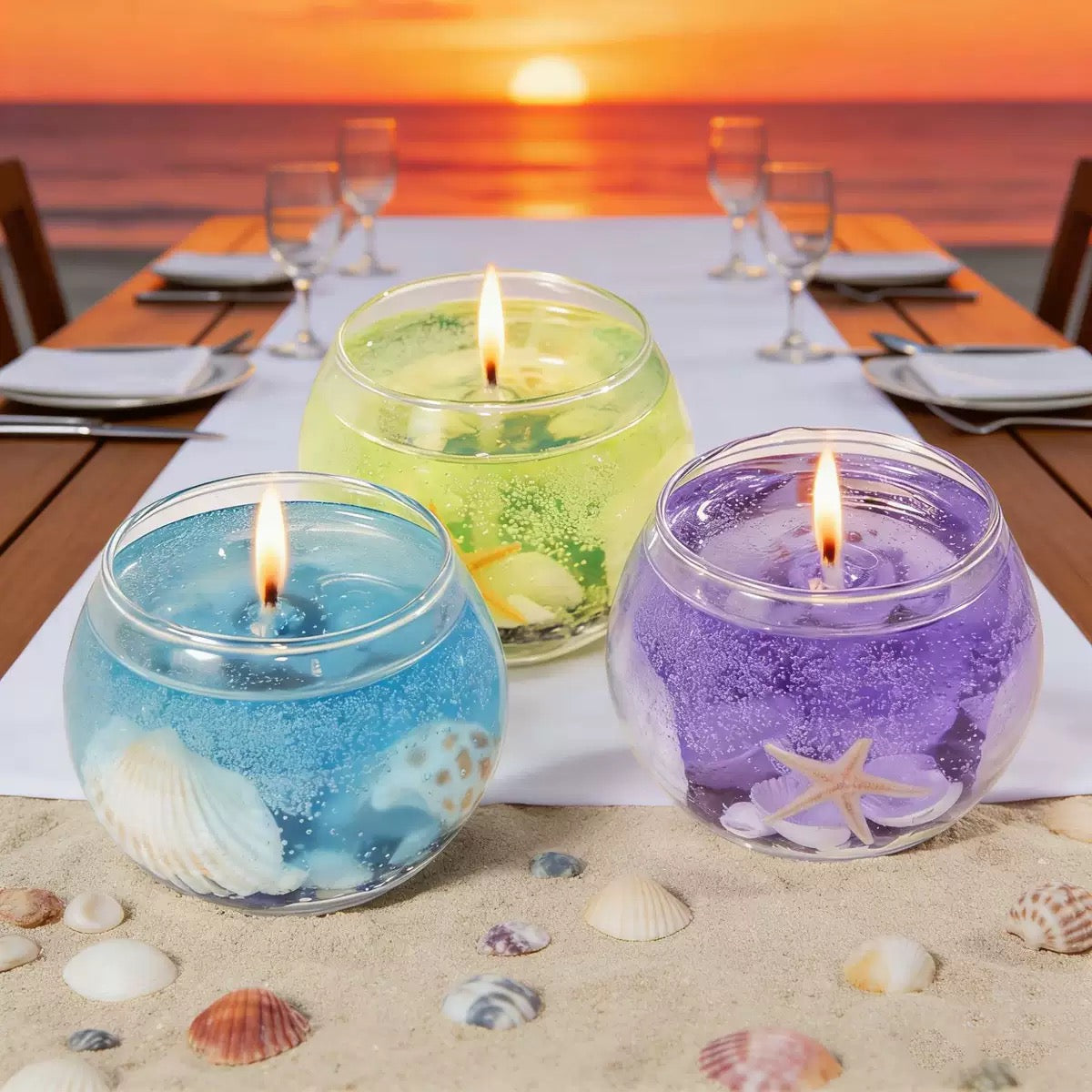 Lavender vanilla summer series gel wax scented candles
