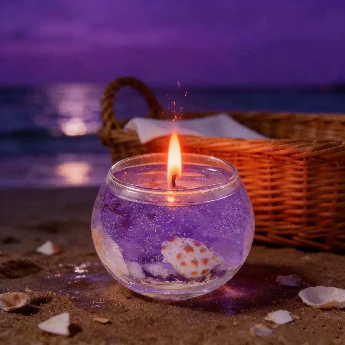 Lavender vanilla summer series gel wax scented candles