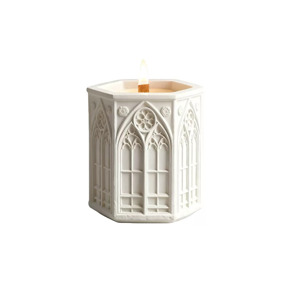 Selenite soy wax wood wick birthday gift luxury candle